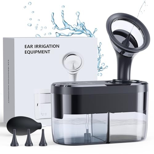 Ear Wax Removal Tool Kit, Electric Ear Cleaner Ear Cleaning Safe Ear Wax Remover Earwax Removal Kit with Sewage System, 4 Clean Modes and 3 Ear Tips Ear Irrigation Kit for Adults