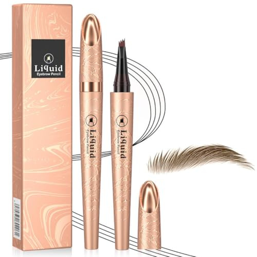 Lápiz de Cejas 3D Microblading, Lápiz de cejas microblading 3D resistente al agua, Lapiz Cejas, 2025 Nuevo Lapiz Cejas Microblading, Crea un Maquillaje de Cejas Natural(café claro)