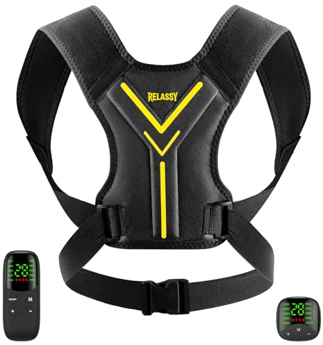 Electroestimulador Muscular para Cuello y Espalda, Estimulador Muscular para Músculos de la Espalda, EMS Masajeador Cervical y Espalda con Mando Distancia, 30 Niveles,10 Modos,Entrenador de Cuello EMS