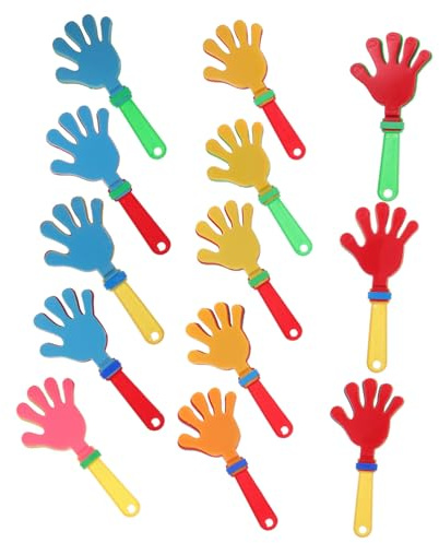 TOYANDONA 24 piezas Aplaudidores de Mano de Plástico para Fiestas Infantiles Juguetes Ruidosos y Accesorios de Animación para Eventos Deportivos y Celebraciones