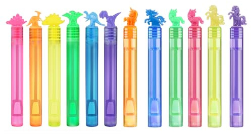 40 Packs Mini Bubbles Dinosaur Bubbles With Bubble Wand Bottles Birthday Bubble Solution Blowers For Kids Children Party Supply Summer Outdoor Toys (40 Dinosaur & Unicornn)