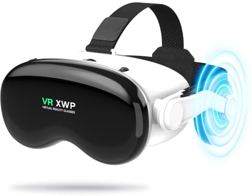 XWP Casque VR, Lunettes De Réalité Virtuelle 3D Avec Écouteurs, Pour Téléphone Films Et Jeux, Compatibles Avec Iphone&Android (4,7–7,0), Avec Lentille Hd, Cadeau D’Anniversaire Pour Enfants & Famille