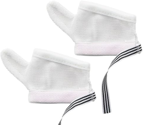 Anti-repvantar för spädbarn, babyhandskar för barn | tumskydd – baby-mesh-handskar | baby-vantar, skyddshandskar, barnhandvantar, nageltugghandskar för barn, Tumme rosa M, Siehe Beschreibung