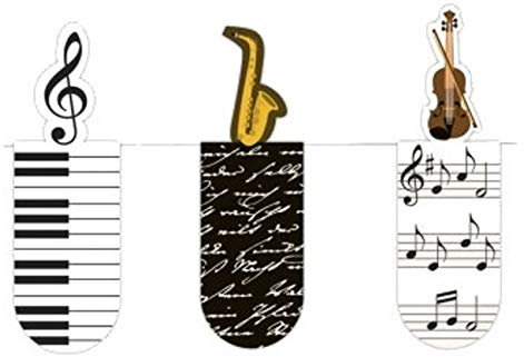 moses. 31122 Magnetlesezeichen Musik 3er Set, magnetisches Lesezeichen, charmant illustriert