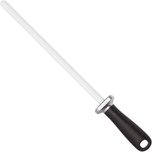 Shenzhen Knives White Ceramic Knife Sharpener Honing Rod - Best Professional Knife Sharpening Tool - 12 Inch Honing Stick - Ceramic Honing Rod - Chef Knife Sharpening Rod - Kitchen Knife Sharpener