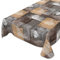 ANRO Tischdecke Wachstuch abwaschbar Wachstuchtischdecke Wachstischdecke Holz Liebe Braun Grau 100x140cm mit Saum - Eingefasst