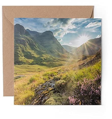 1 x Greeting Card Glencoe Mountains Highlands Scotland - Blank Birthday Celebration Anniversary #16116