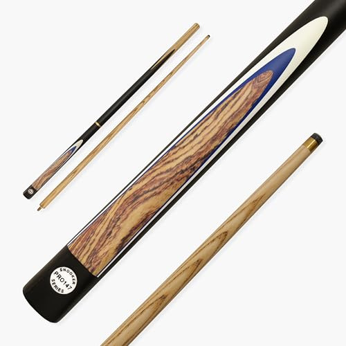 PRO147 Kingwood 3pc Snooker Pool Cue 57 Inch with Matching Ash Grain and 9.5mm Tip