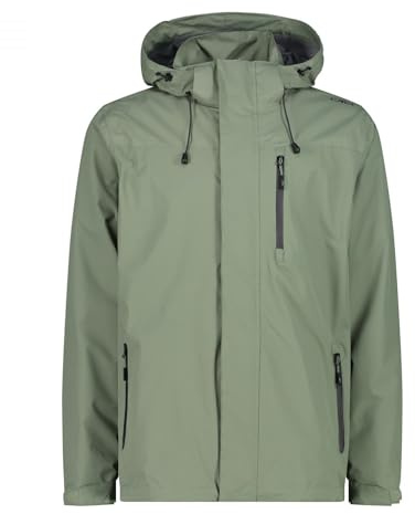CMP Herren Mit Abnehmbare Kapuze Regenjacke, Salbeigrün, 56 EU