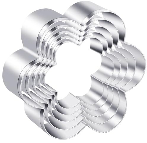 5 Stück Plätzchen Ausstecher Ausstechformen Große Ausstecher Blumen Keksausstecher Keks Ausstecher Plätzchen Ausstecher Set Plätzchenausstecher Edelstahl Weihnachtskekse Ausstecher Für Diy Dessert