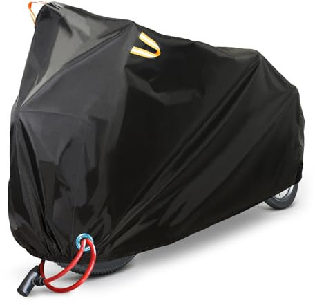 Housse de Vélo Extérieure, Bâche Protection de Bicyclette en Tissu 210D Oxford Imperméable Anti-Poussière Pluie UV Neige pour Vélo de Route VTT, 200x70x110cm, Housse Velo Protection