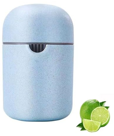 FUZVOL Lemon Squeezer,Portable Orange Juicer Lime Juicer with Two Ways of Use,Manual Citrus Lemon Juicer Cup for Different Fruits(Blue)