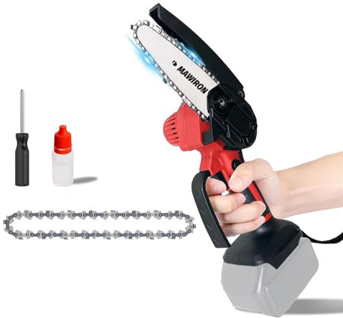 Akku Kettensäge 6 Zoll für Einhell Power X-Change, 18V Elektro Kettensäge Handkettensäge für Gartenarbeit, Holzschneiden Stellvertreter für GE-PS 18/15 Li BL-Solo(Ohne Akku)