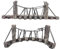 INOOMP 1 Jeu Décoration De Pont De Jardin Accessoires D'Extérieur Ponts D'Étang De Jardin Petit Pont pour Décoration De Paysage De Jardin Décorations De Jardin Décorations 2 pièces