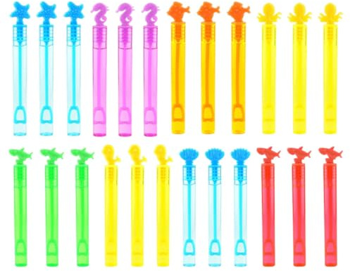 UIEXAY 24Pcs Bulles De Savon, Mini Tubes De Bulles De Savon-Bâtons À Bulles-Jouets À Bulles pour Anniversaire d'enfant Mariage Halloween Noël Et Jeux Exterieur（11 * 1.5Cm）