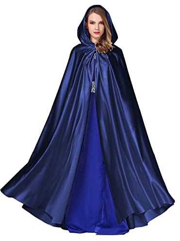 BEAUTELICATE Capa con Capucha Medieval Mujer Disfraz Abriga Larga para Novia Vampiro Princesa Bruja Halloween Navidad Fiesta Cosplay Fotografía