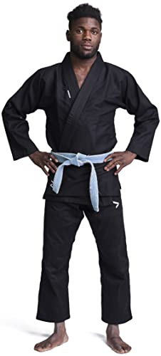 Ippon Gear Rookie, Tuta BJJ Brazilian Jiu Jitsu Unisex-Adult, Nero, One Size