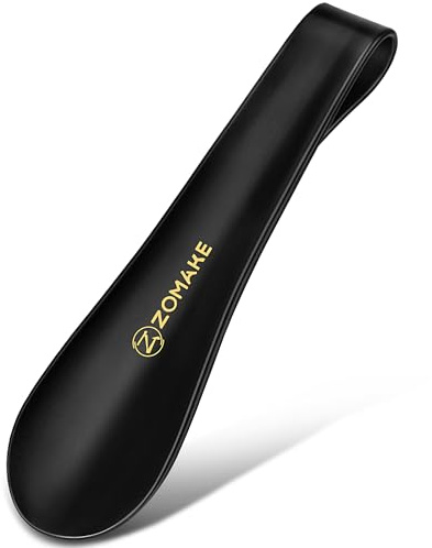 ZOMAKE Small Shoe Horn, Plastic Shoehorn for Men Women Kids, 19CM Travel Lazy Shoe Spoon Helper Short Football Boot Horn (1 pc)