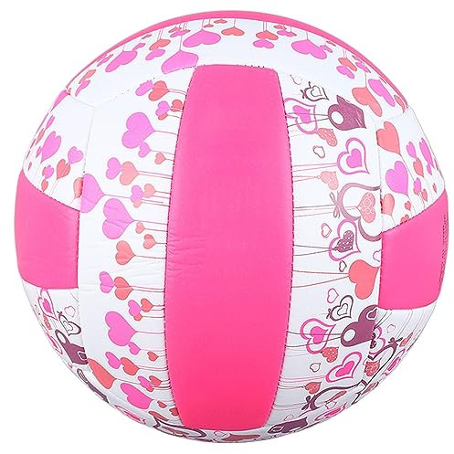 Alomejor Taglia 5 Pallavolo PU Pallavolo Indoor Outdoor Pallavolo, Multiuso Durevole Outdoor Pallavolo Rosa PU Leggero Taglia 5 Formazione Pallavolo per Palestra Pallavolo Indoor