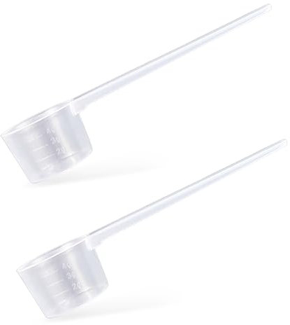 HIOQFR 2 Pezzi Misurino Grammi 5g Misurino Proteine in Polvere Cucchiaio Dosatore Plastica Cucchiai Dosatori Trasparente Misurino Piccolo da Cucina Graduato Misurino a Cucchiaio con Scala,2g,3g,4g