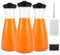 LDXDRU Glaskaraffe 3er Set, 1 Liter Wasserkaraffe mit Deckel, Karaffe Glas mit Deckel Glaskrug für Milch Saftgetränke Eistee Hausgemachte Getränke Tee