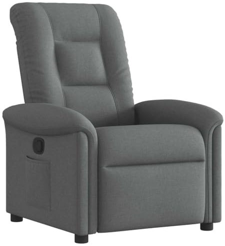 vidaXL Poltrona Reclinabile in Tessuto Grigio Scuro, Poltrona reclinabile, Poltrona elettrica, Poltrona Singola, Poltrona reclinante, Poltrona