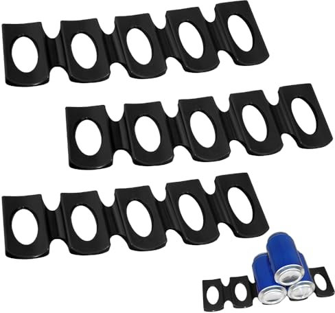 mizikuu 3 Stück Flaschenhalter Kühlschrank, Silikon Flaschenrega Faltbare Flaschenregal Bier Halter Platzsparendes Flaschenablage Stapelhilfe für Getränke, Wein, Bier, Soda, Mineralwasser, Schwarz