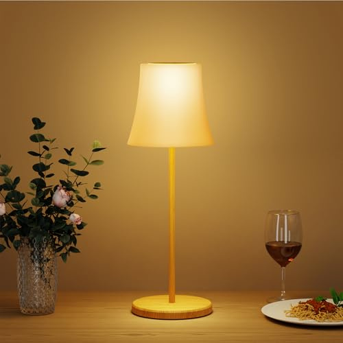Suright LED Tischlampe Kabellos, Akku Tischleuchte mit 3 Farbmodi & RGB | Stufenlose Dimmbar, Touch Control, IP54 Wasserdicht für Outdoor & Indoor Garten,Camping,Party,Schlafzimmer,Kaffeehaus