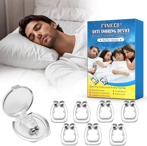 4 Paia Dilatatore Nasale Antirussamento,Dispositivo Anti Russamento,Efficace Smettere di Russare, Adatto a uomini e donne,Antirussamento per Respirare Meglio(Trasparente)