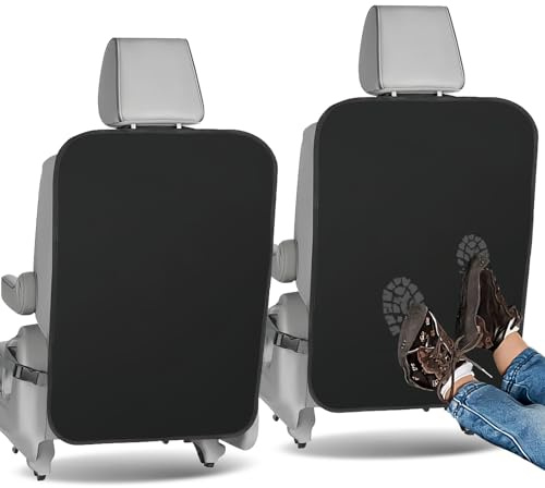 HIAHXC 2 alfombrillas para asiento de coche, protector impermeable para asiento trasero, almohadillas antisuciedad para niños, organizador ajustable de asiento trasero para vehículos para proteger de