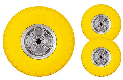 Bond Hardware 10 Yellow Sack Truck Hand Trolley Cart Wheelbarrow Solid Rubber Wheel Tyre Tires (Pack of 2)