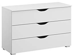 Rauch Kommode Alvara, Holz, weiß, 93 x 42 x 62 cm