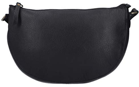 Gusti Handtasche Leder - Louna Damen Umhängetasche Crossbody Schultertaschen vintage Handtasche Schwarz Leder