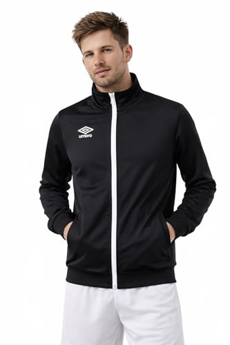 Umbro Diamond Track Jacket Giacca da Tuta, Nero/Bianco, Medium Unisex-Adulto