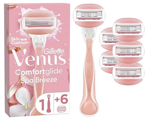 Gillette Venus Comfortglide Spa Breeze, 1 Rasoio Donna Venus, 6 Lamette Donna Da 3 Lame, Per Una Rasatura Liscia E Profonda Che Dura