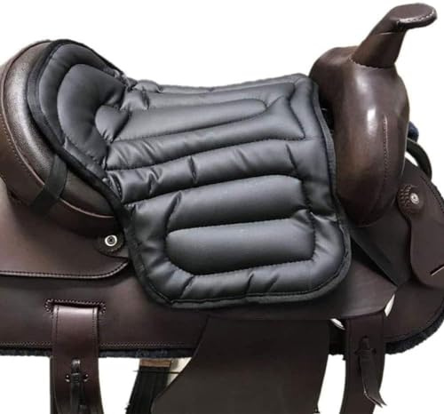 Cuscino imbottito in memory foam ammortizzante per sella da equitazione in pelle PU, M