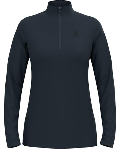Odlo Fleecepullover Damen Essential Light I Midlayer mit Halbreißverschluss I Langarm Wandershirt