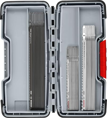 Bosch 30x PRO Wood and Metal Rough Cut Stichsägeblatt-Set, 30-tlg. (für Stahl, Holz mit Nägeln, Länge 100 mm, Professional Zubehör Stichsäge)