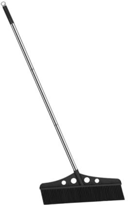 ARTSEWPLY Outdoor Sweeper Broom Garden Brush for Patio Push Broom Outdoor Detachable Head Heavy Duty Stainless Steel Brush for Concrete