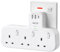 LENCENT 3 Way Plug Extension with 1 USB C and 2 USB Ports, Surge Protected Multi Plug Adapter, 3 AC Wall Charge Extender for Household Appliances, iPhone, Smartphone, Tablets, 13A 3250W