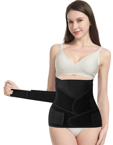 PIWOSGOL 3 en 1 Faja Adominal Postparto Muje, Faja Abdominal Postparto, Faja Cesarea Recuperacion, Cinturón Embarazo Vientre, Recuperacion, Faja Lumbar para Mujer
