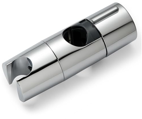 OFFO Duschhållare – Justerbar Diameter 19–25 mm för Duschstång, Hållare för Handdusch 20–23 mm, ABS-plast, Universalhållare, Krom