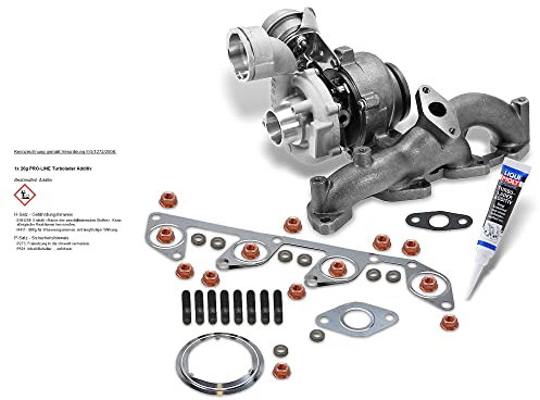 BESTPRICE 1x Turbolader, inkl. Montagesatz, Kompatibel mit A udi A3, SEAT ALTEA, LEON, TOLEDO, SKODA OCTAVIA 2, VW GOLF PLUS 5, GOLF 5, JETTA, PASSAT B6, TOURAN (1T1. 1T2)