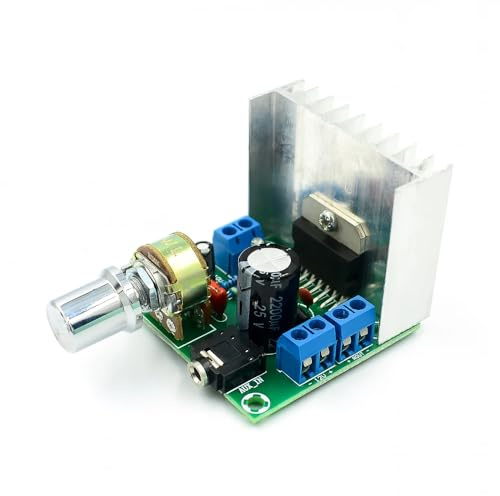 DollaTek DC 9-15V TDA7297 stereoförstärkare ljudförstärkare 15 W + 15 W dubbel kanal LED-indikator kylfläns potentiometer skruv