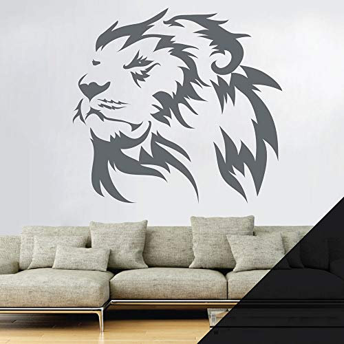 Wandtattoo Löwenkopf, König der Löwen, Safari, Afrika, Tiere, XXL, Schwarz