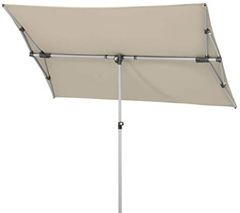 Schneider Sonnenschirm Novara, natur, 190 x 140 cm rechteckig, 758-02, Gestell Alu/Stahl, Bespannung Polyester, 5 kg