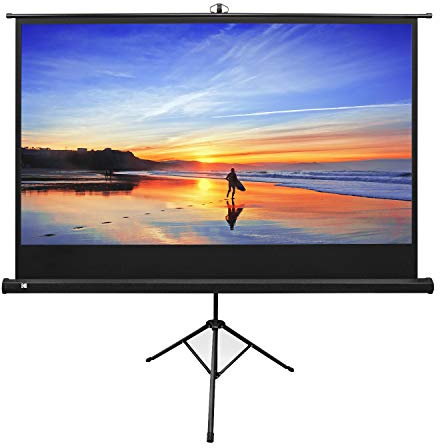 Kodak 80” Projection Movie Screen Premium Portable Lightweight White 16:9 HD 4K Projector Screen, Adjustable Tripod Stand & Storage Carry Bag | Easy Assembly for Home, Office, School & Church