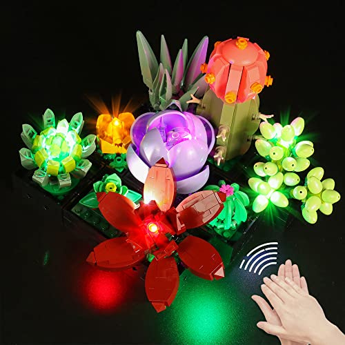 Led Light Set for Lego Succulents, Led Light Kit for Lego 10309 Succulents Botanical Collection - Not Include Lego Models, Just Light Set(Voice Control)