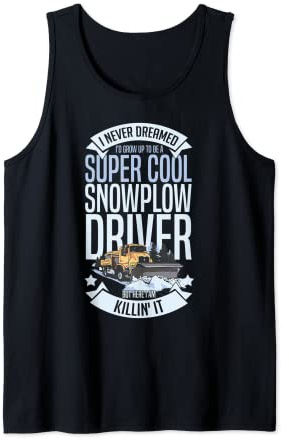 Snow Plow Tractor Machine Truck Shovel Driver Snowplough Tank Top
