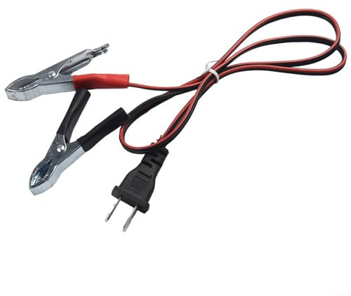 CaScab Cable de carga para generador de gas de 12 V CC, 60 cm, rojo y negro, enchufe tipo V para inversor de corriente portátil de 2000 vatios